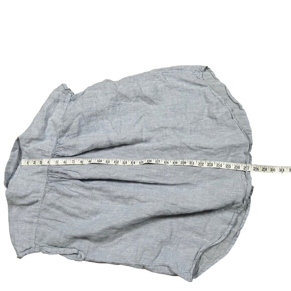 Artisan NY Women's Sz M Oversized Shirt Blue Heather Relaxed Button Down‎ - Picture 6 of 7